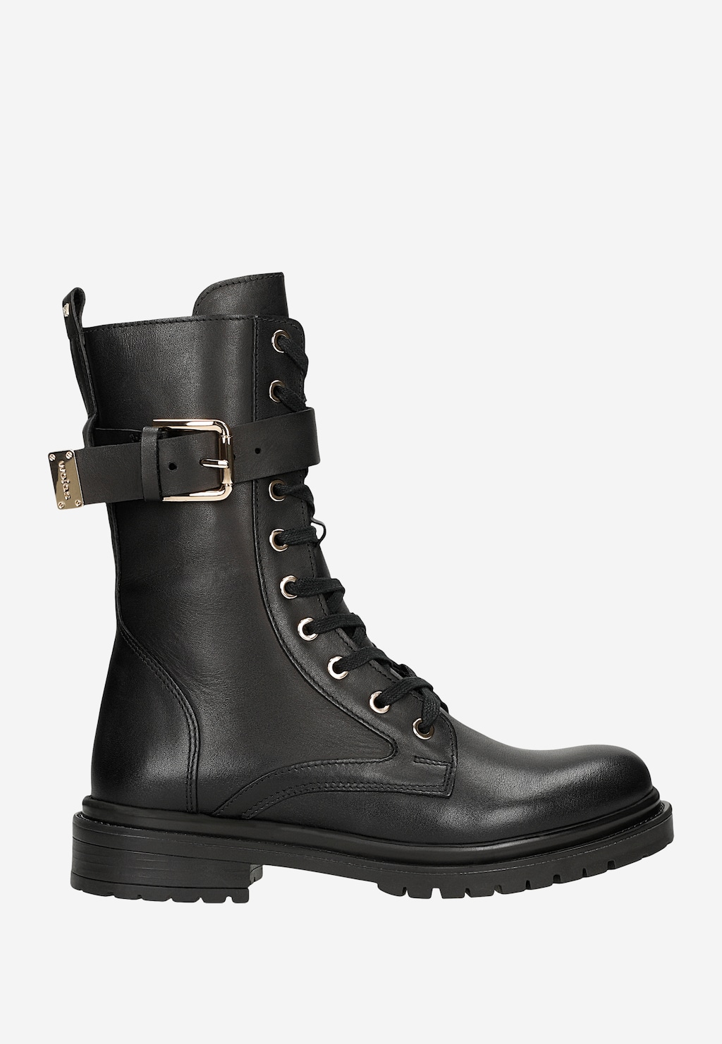 Černé dámské biker boty se zlatými detaily 64135-51 Widok 2