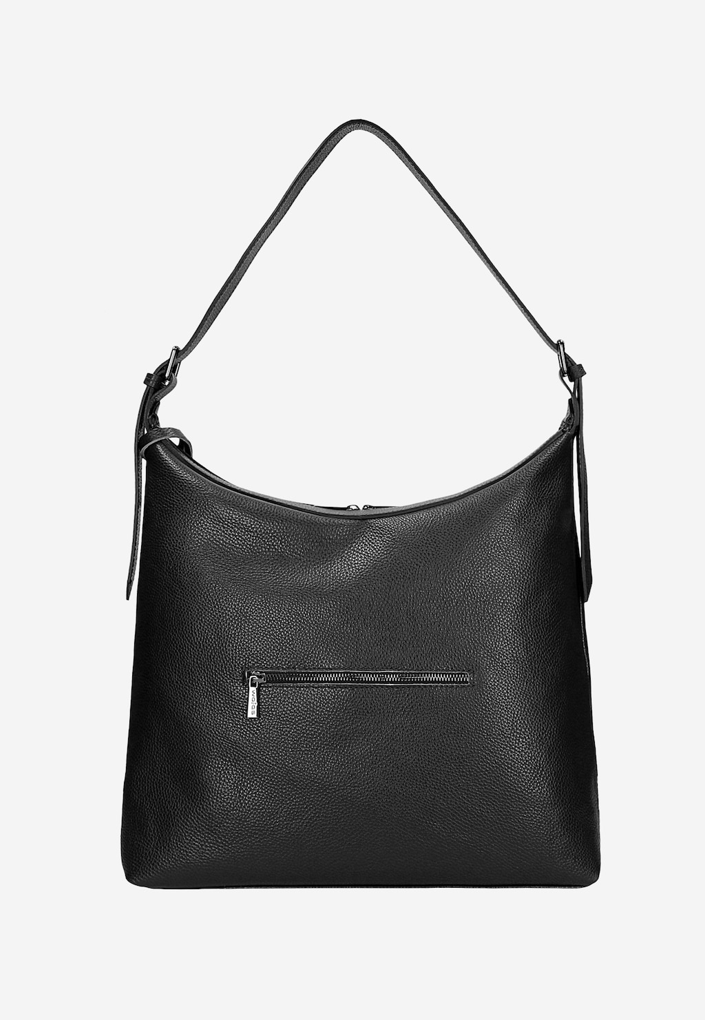 Duża czarna skórzana torebka damska 80445-51 Widok 3