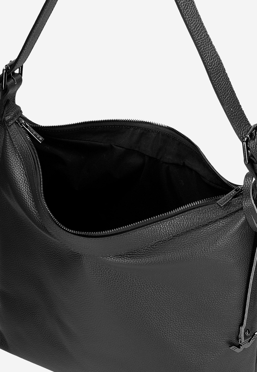 Duża czarna skórzana torebka damska 80445-51 Widok 4