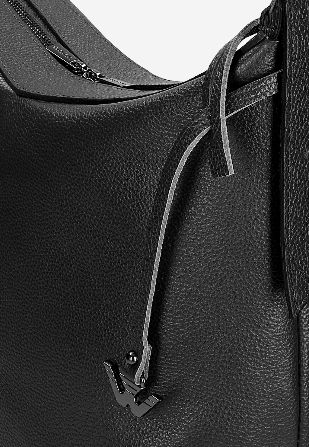 Duża czarna skórzana torebka damska 80445-51 Widok 6