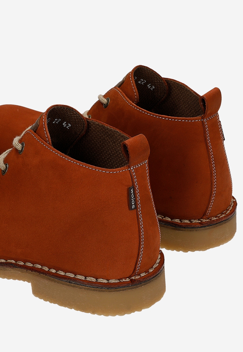 Trzewiki męskie chukka z nubuku z kontrastowymi przeszyciami 24400-22 Widok 6