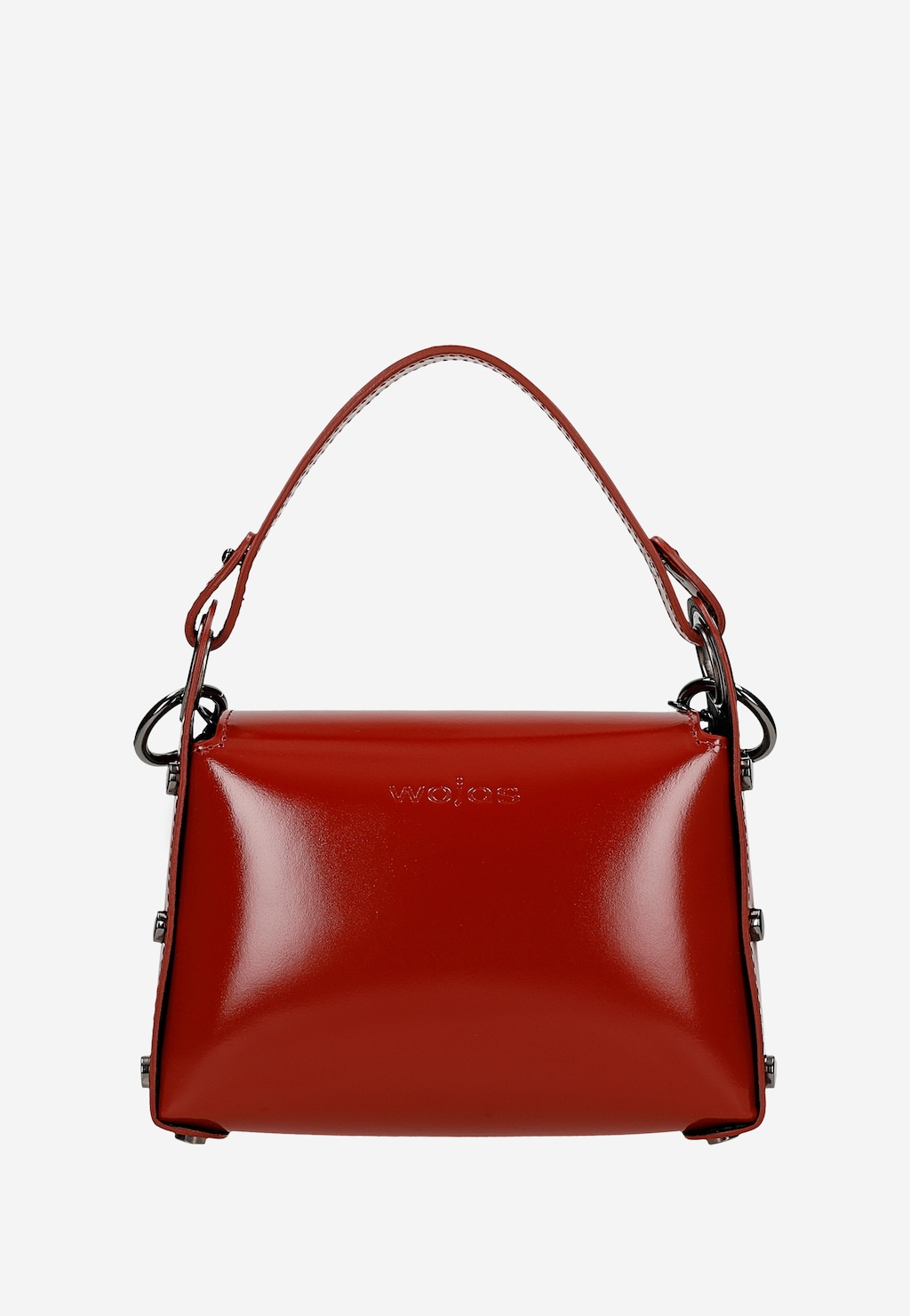 Czerwona wizytowa torebka z zapięciem w owada 80318-55 Widok 3