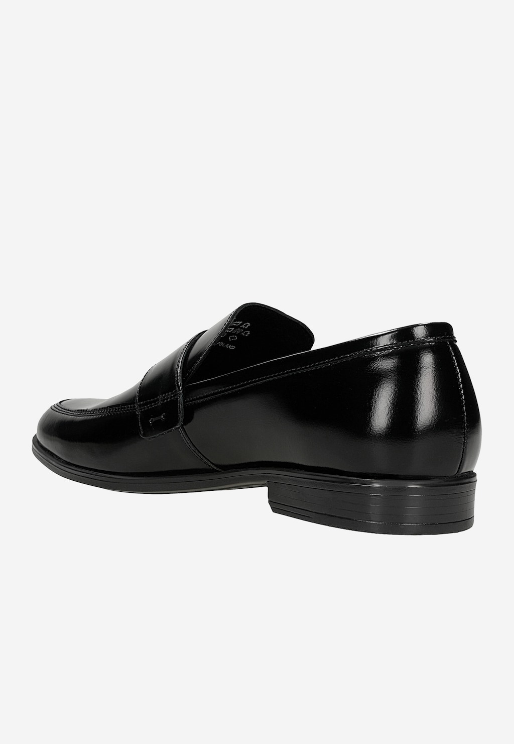 Czarne skórzane mokasyny męskie 10282-31 Widok 3