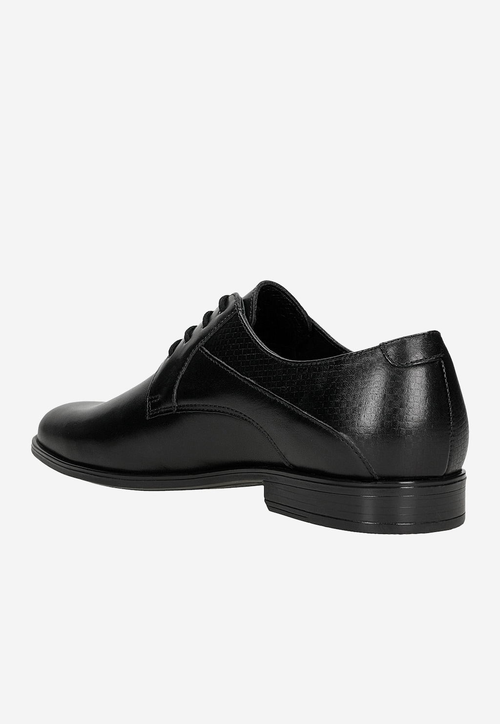 Czarne eleganckie półbuty męskie ze skóry licowej 10285-51 Widok 3