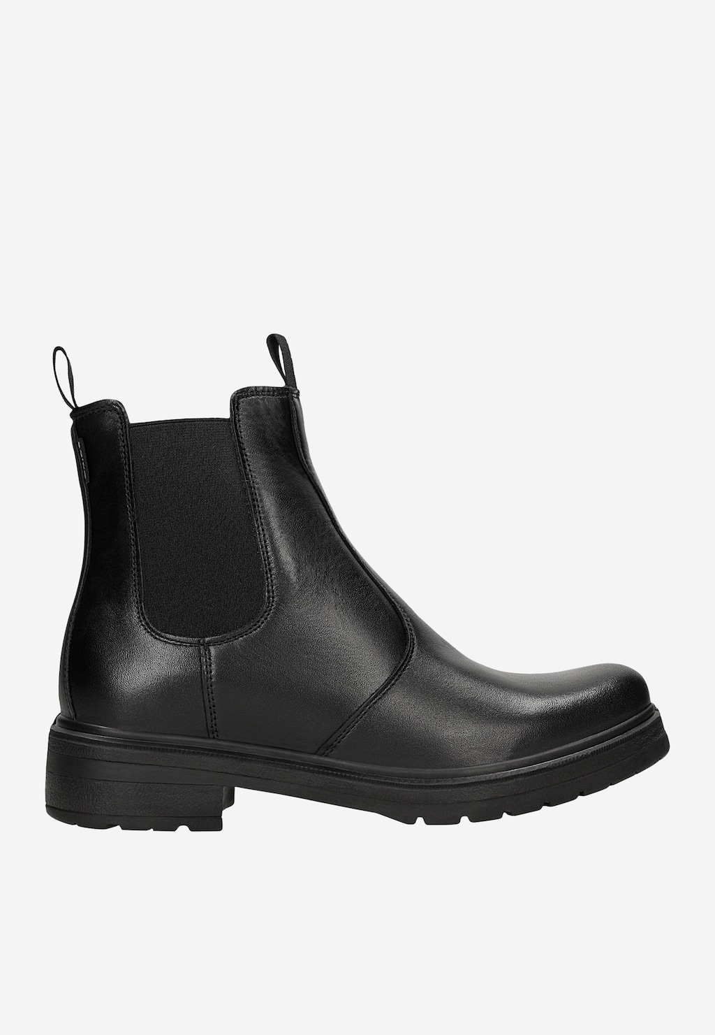 Čierne kožené členkové topánky dámske z línie Code30 55089-50 Widok 1