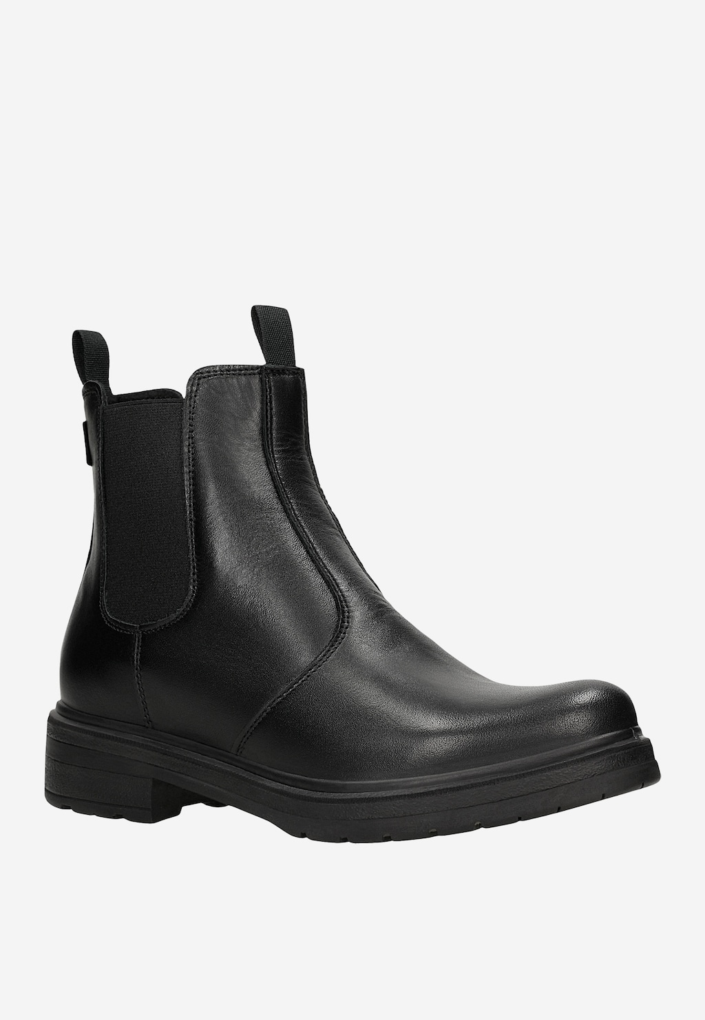 Čierne kožené členkové topánky dámske z línie Code30 55089-50 Widok 2