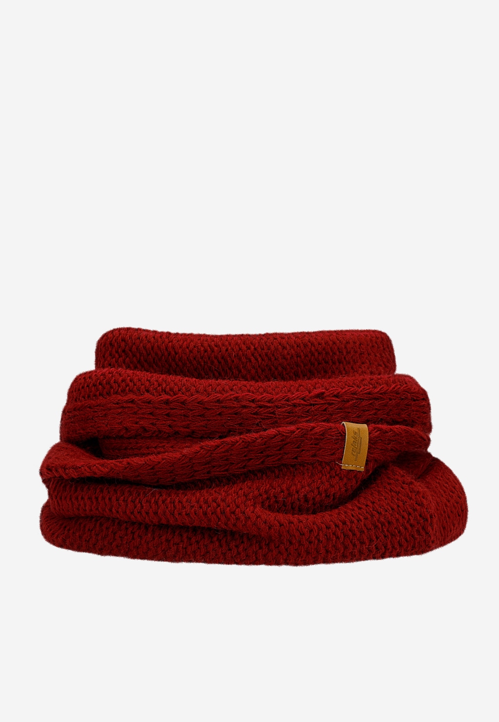 Damski zimowy zestaw RELAKS bordowa czapka z pomponem, komin i rękawiczki R96018-15 Widok 3