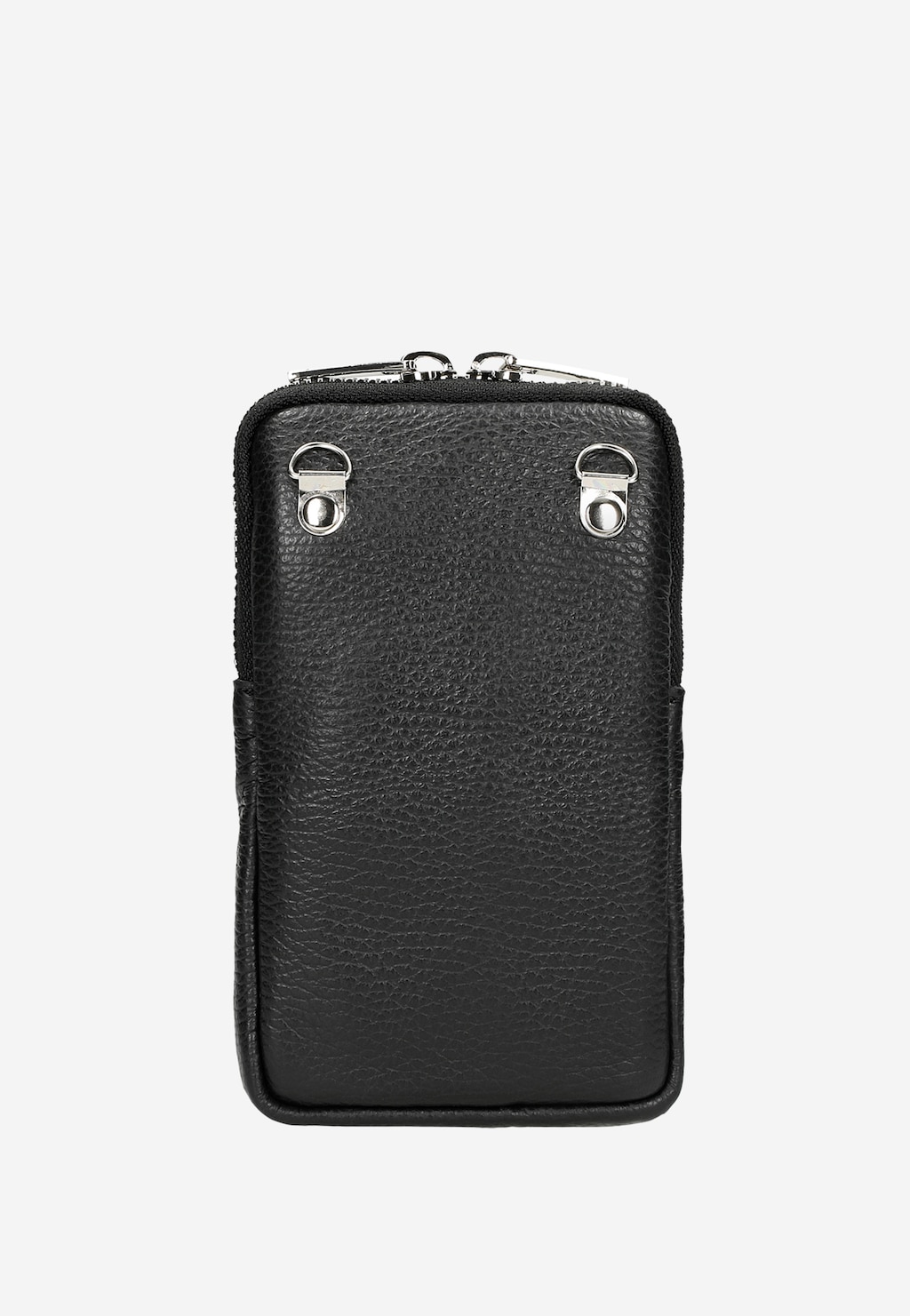 Čierna kožená taška na telefón 80103-51 Widok 4