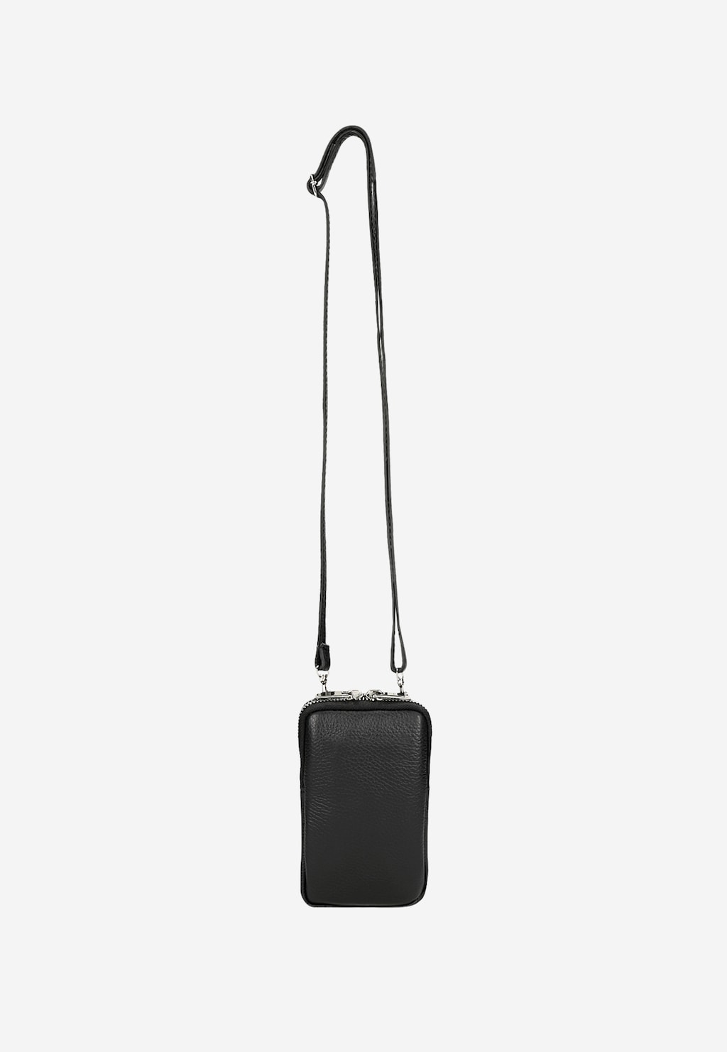 Čierna kožená taška na telefón 80103-51 Widok 5