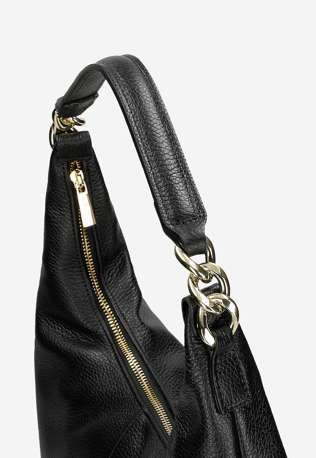 Velká černá dámská kožená kabelka 80448-51 Widok 6