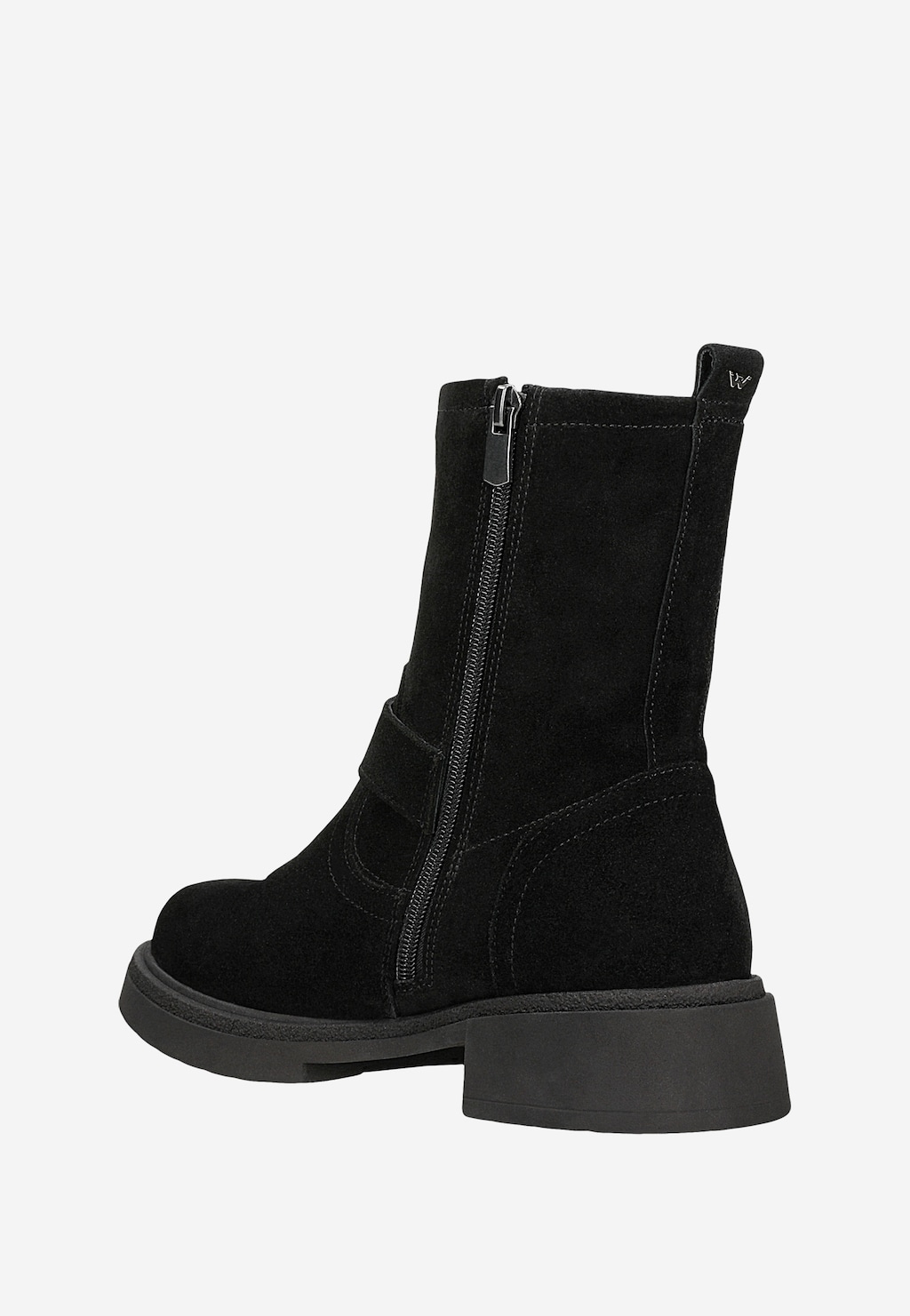 Czarne botki ocieplane dzianiną futerkową 55341-61 Widok 4