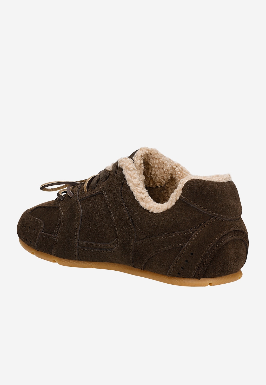 Hnědé tenisky z plyšového úpletu 46371-62 Widok 4