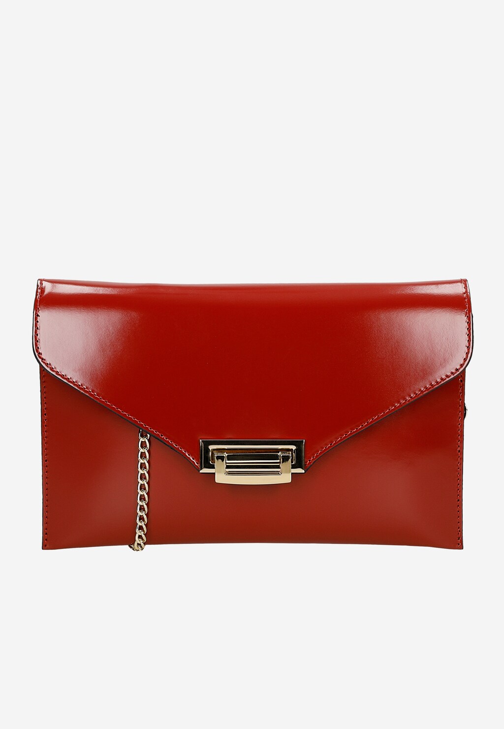 Czerwona skórzana kopertówka damska 80465-55 Widok 1