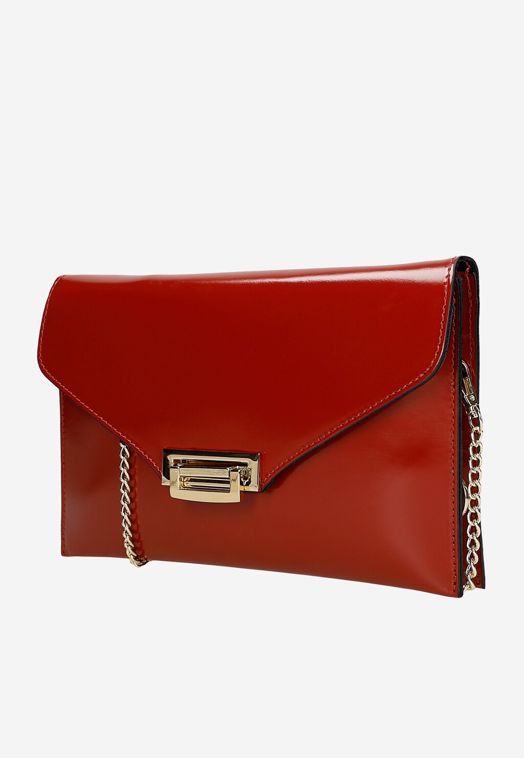 Czerwona skórzana kopertówka damska 80465-55 Widok 2