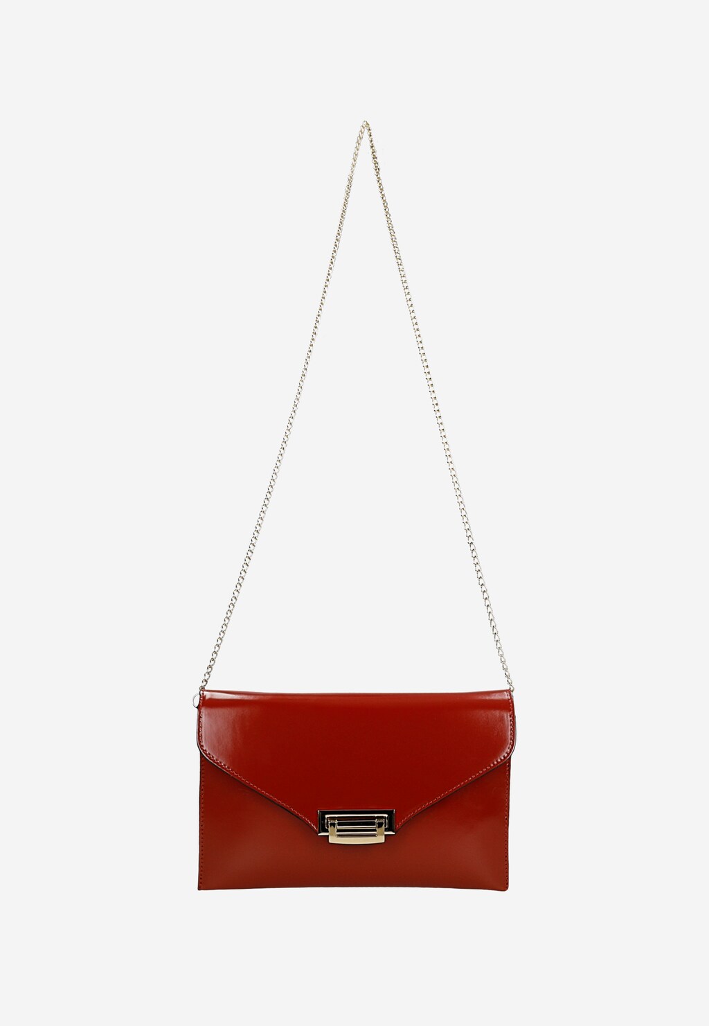 Czerwona skórzana kopertówka damska 80465-55 Widok 4