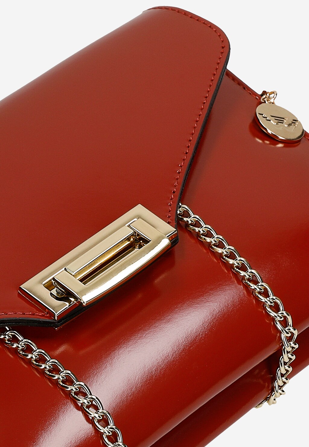 Czerwona skórzana kopertówka damska 80465-55 Widok 6