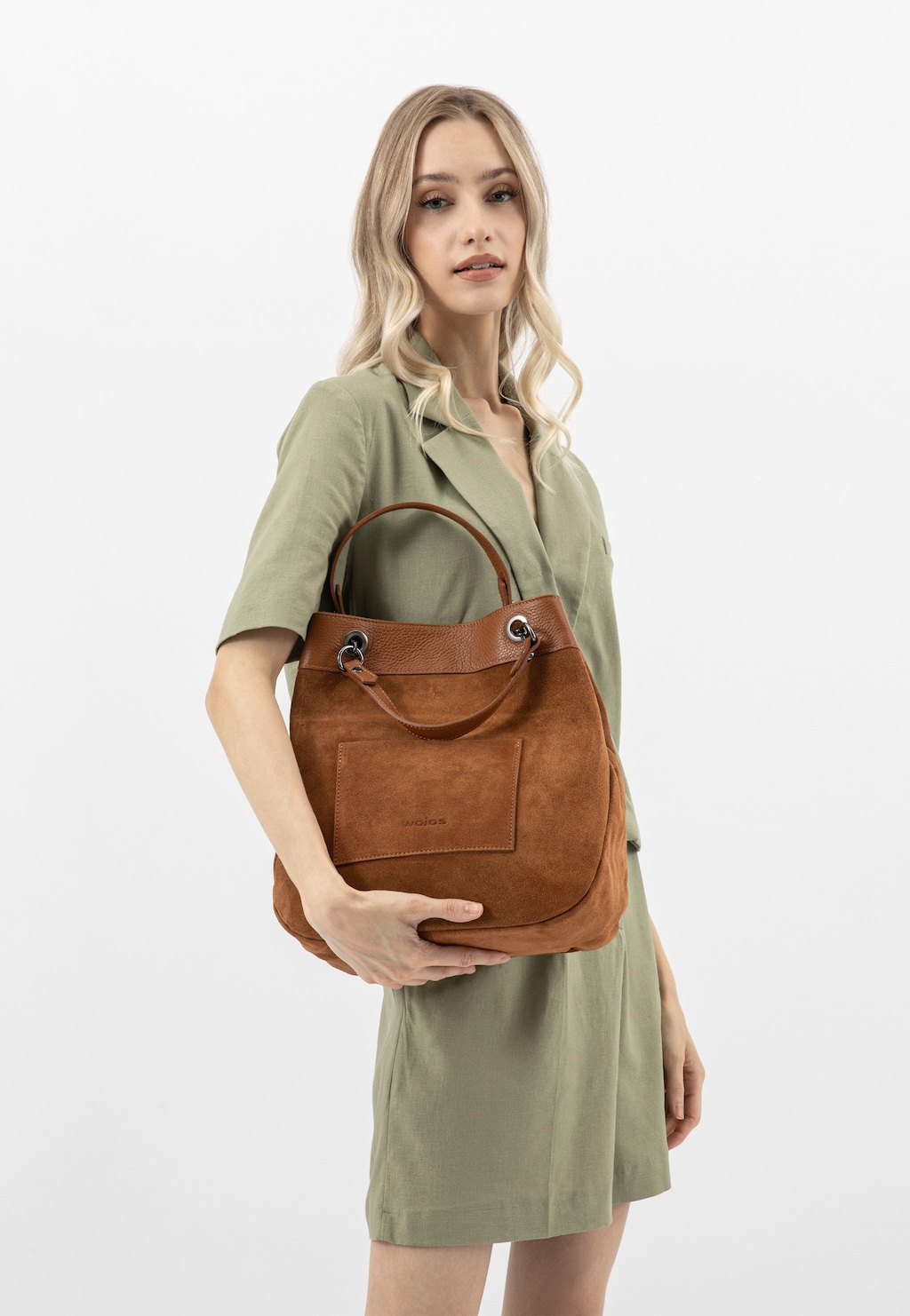 Kabelka s řetízkovým popruhem a kapsičkou s logem 8901-74 Widok 9