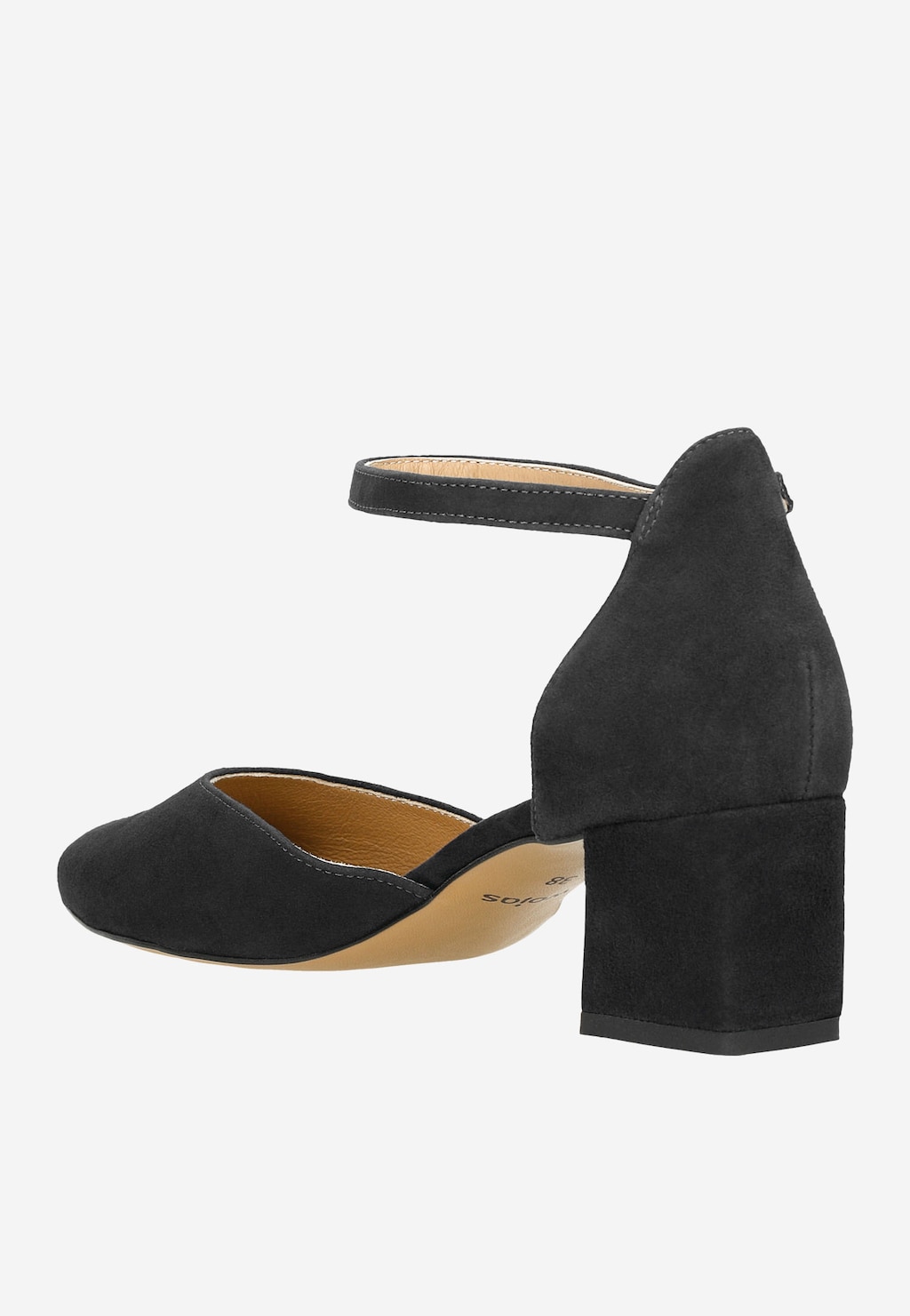 Nízke lodičky z velúrovej kože do práce aj do spoločnosti 35086-61 Widok 4