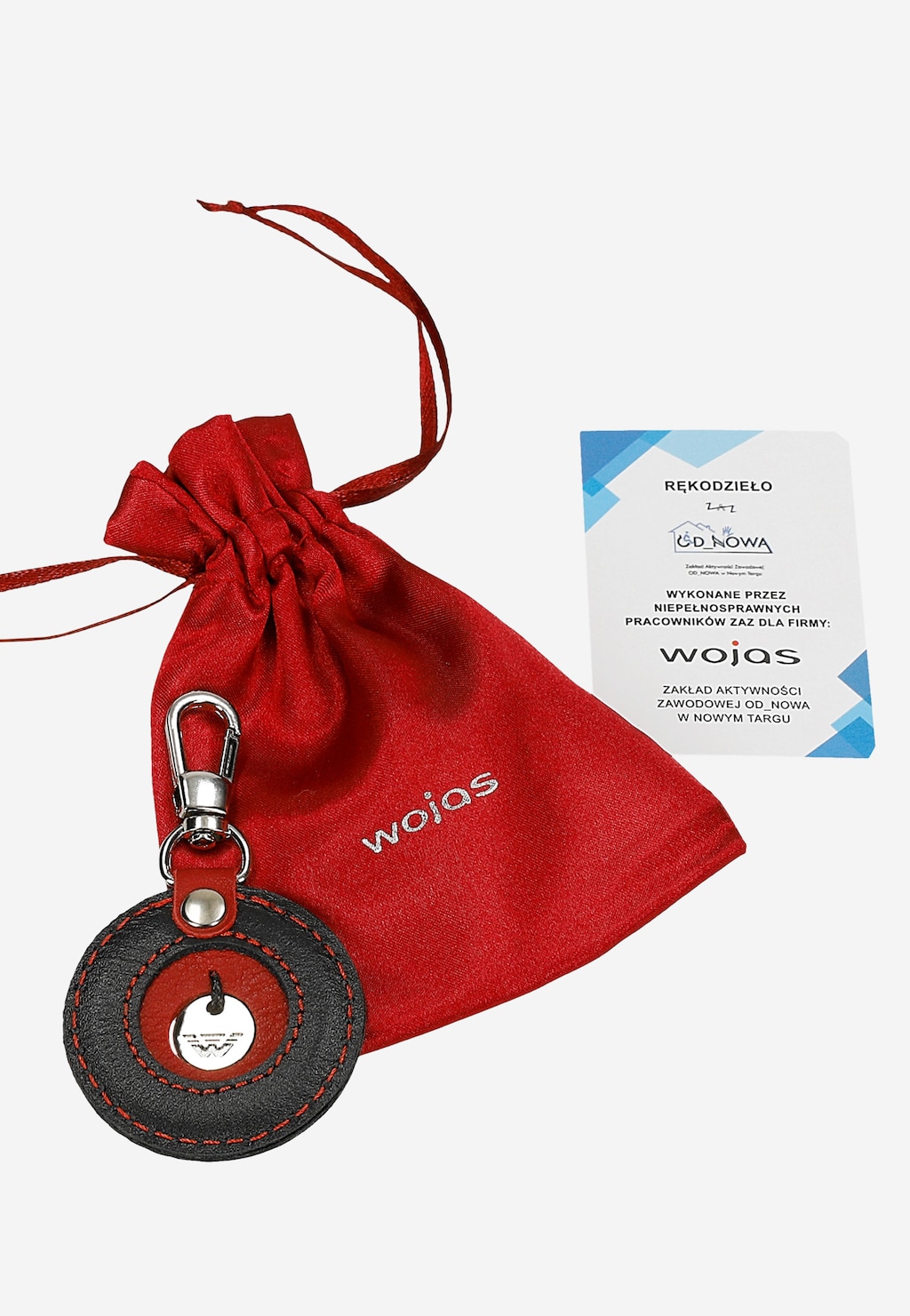 Okrągły ręcznie robiony brelok ze skóry naturalnej 98536-55 Widok 3