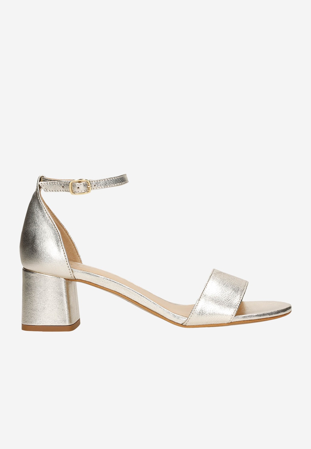 Stříbrné dámské letní sandálky na vysokém podpatku 76051-58 Widok 2