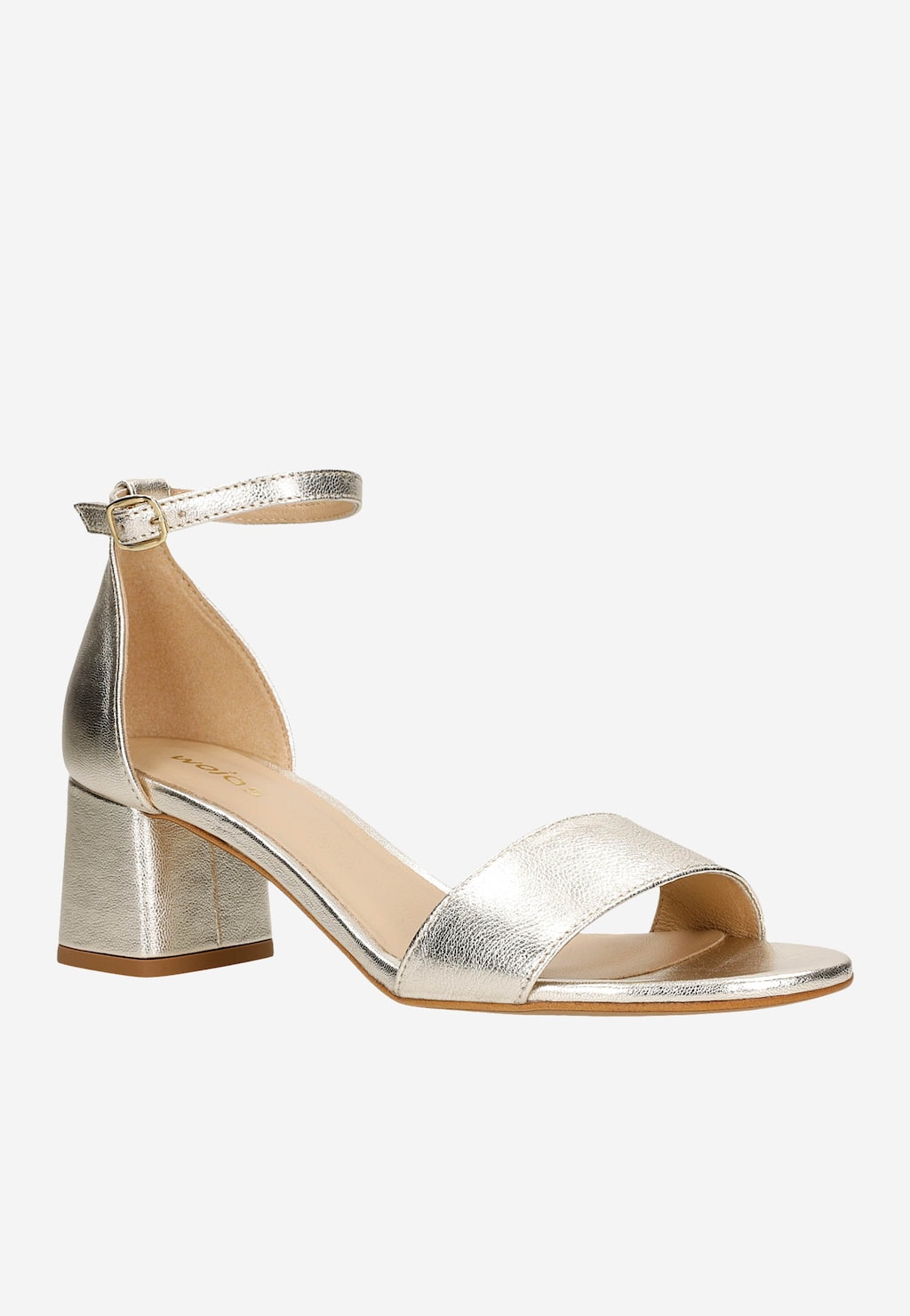 Stříbrné dámské letní sandálky na vysokém podpatku 76051-58 Widok 3