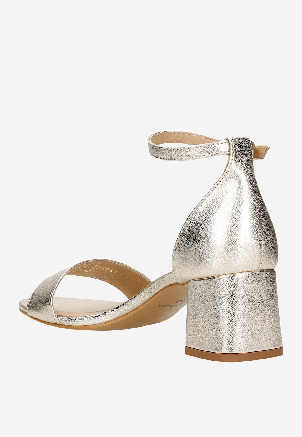 Stříbrné dámské letní sandálky na vysokém podpatku 76051-58 Widok 4