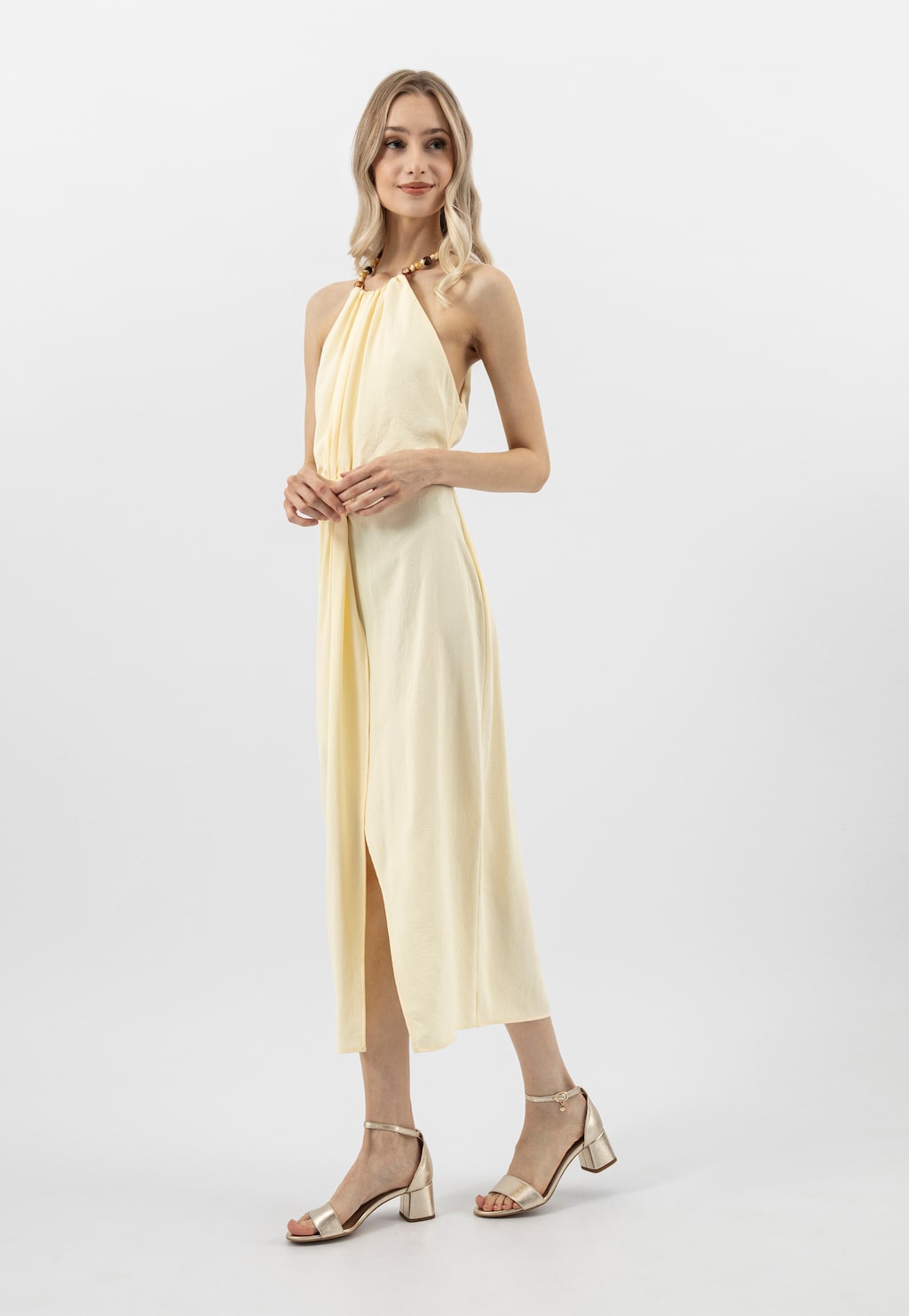 Stříbrné dámské letní sandálky na vysokém podpatku 76051-58 Widok 8