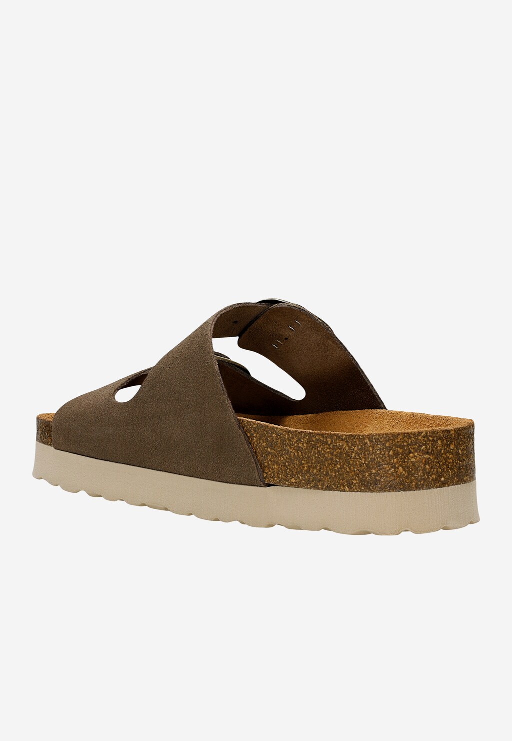 Hnedé šľapky na korkovej platforme 74147-62 Widok 4