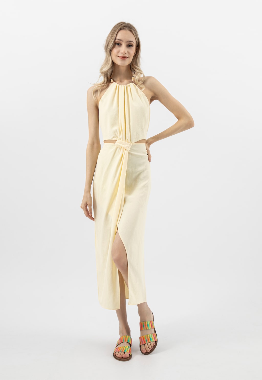 Barevné dámské kožené pantofle 74140-50 Widok 9