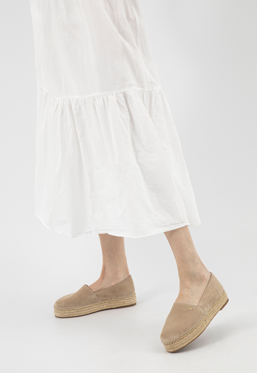 Beżowe espadryle damskie na platformie 46324-64 Widok 8