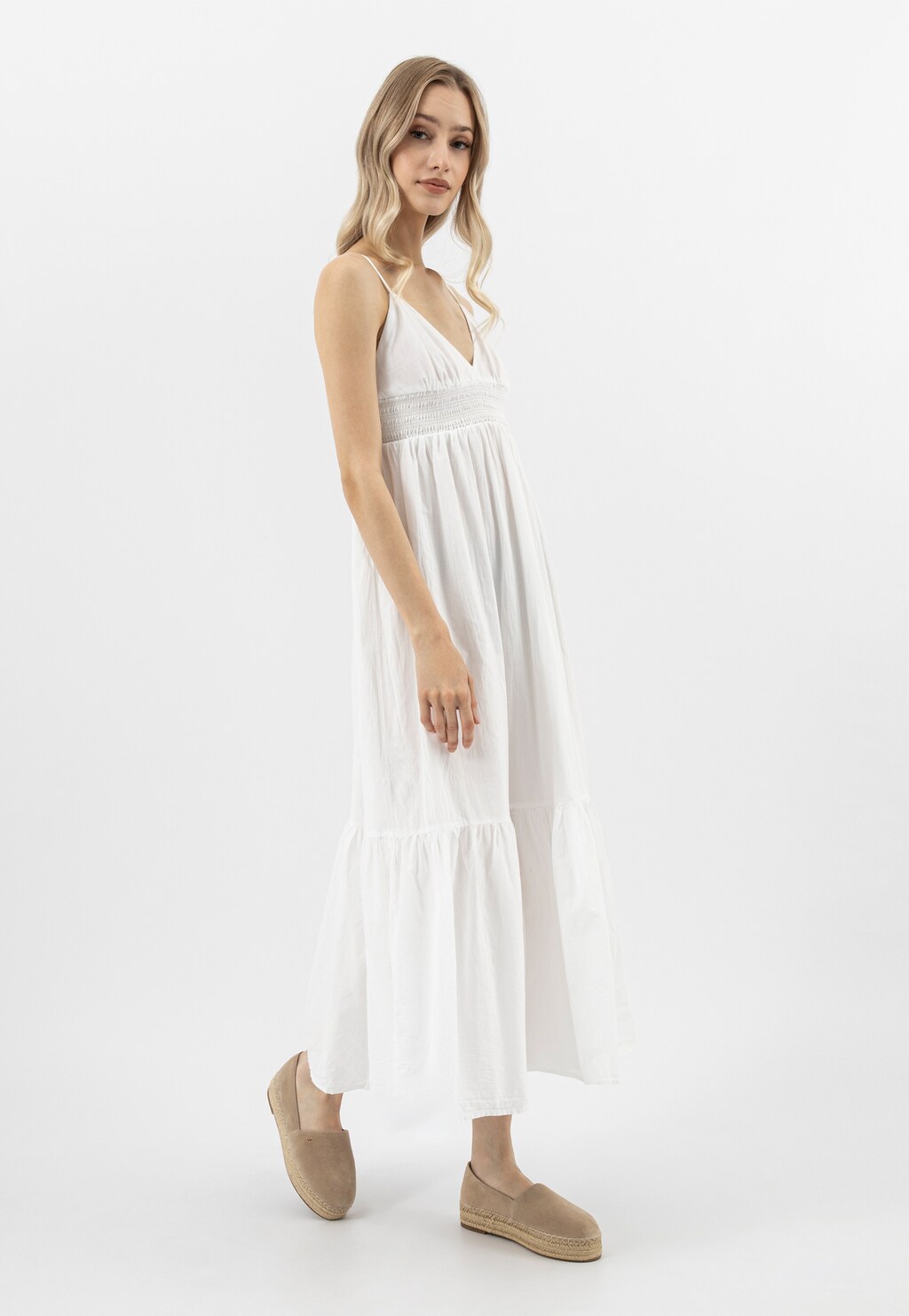 Beżowe espadryle damskie na platformie 46324-64 Widok 9