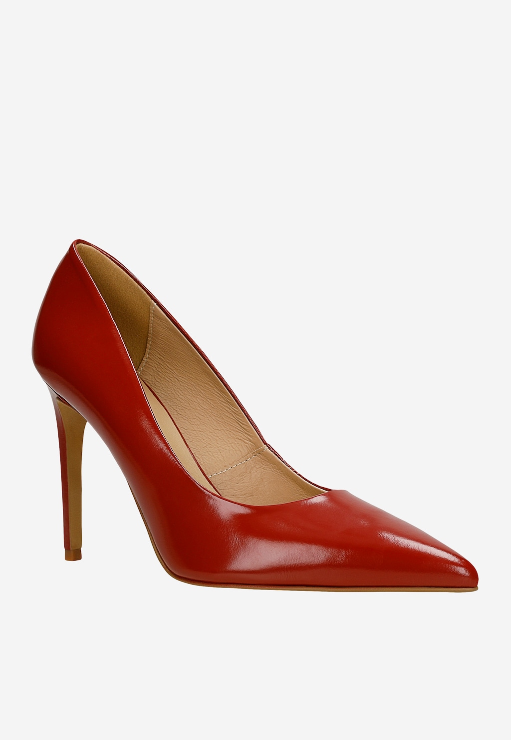 Kožené dámske lodičky na vysokom podpätku 35183-55 Widok 3