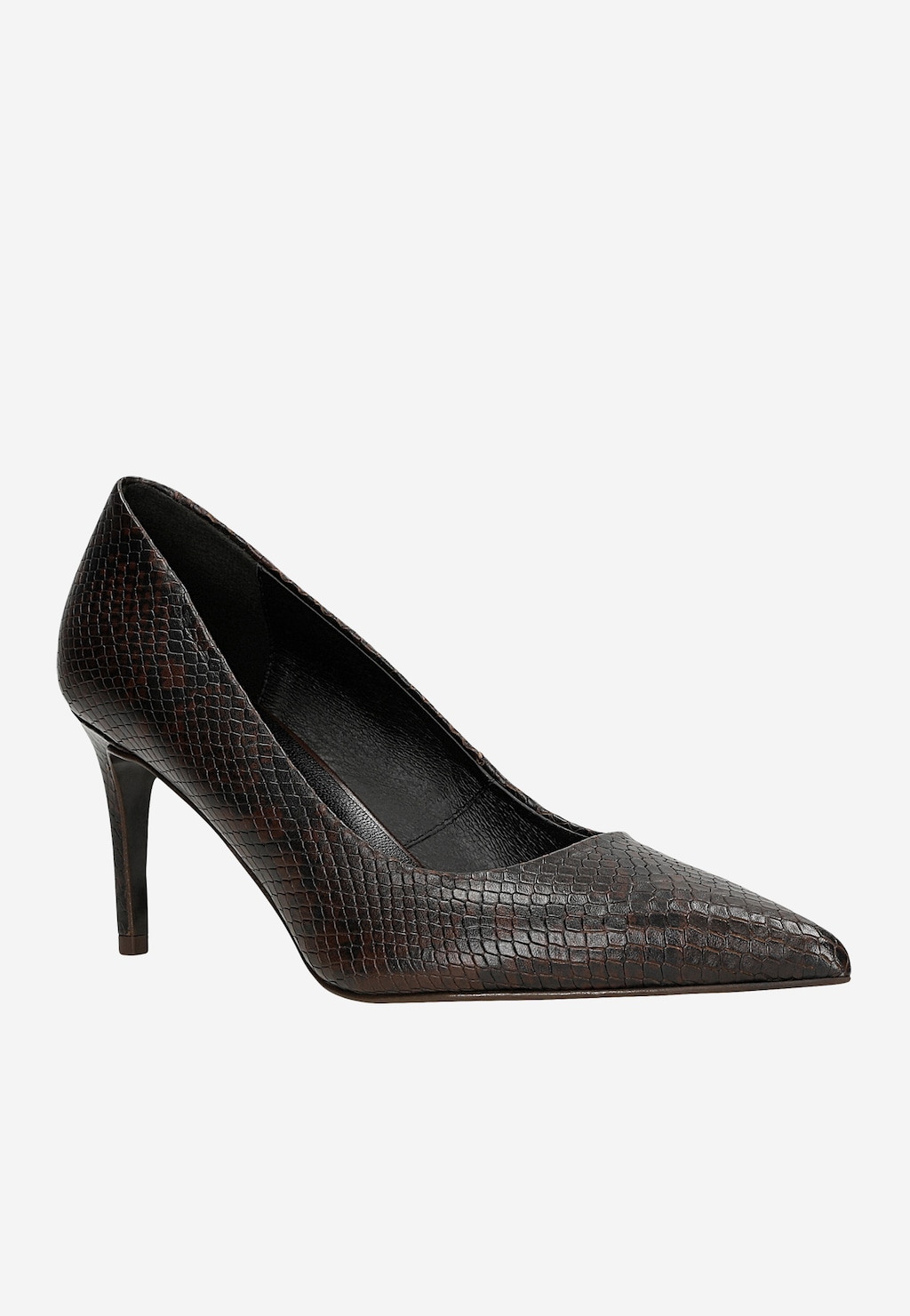 Brązowe szpilki w wężowy wzór 35174-50 Widok 3