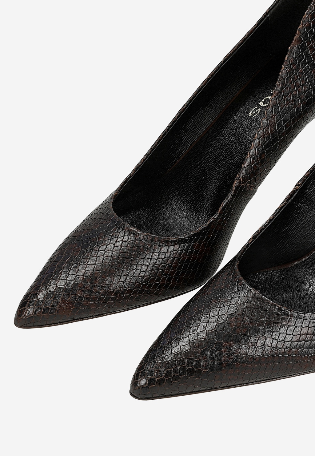 Brązowe szpilki w wężowy wzór 35174-50 Widok 7