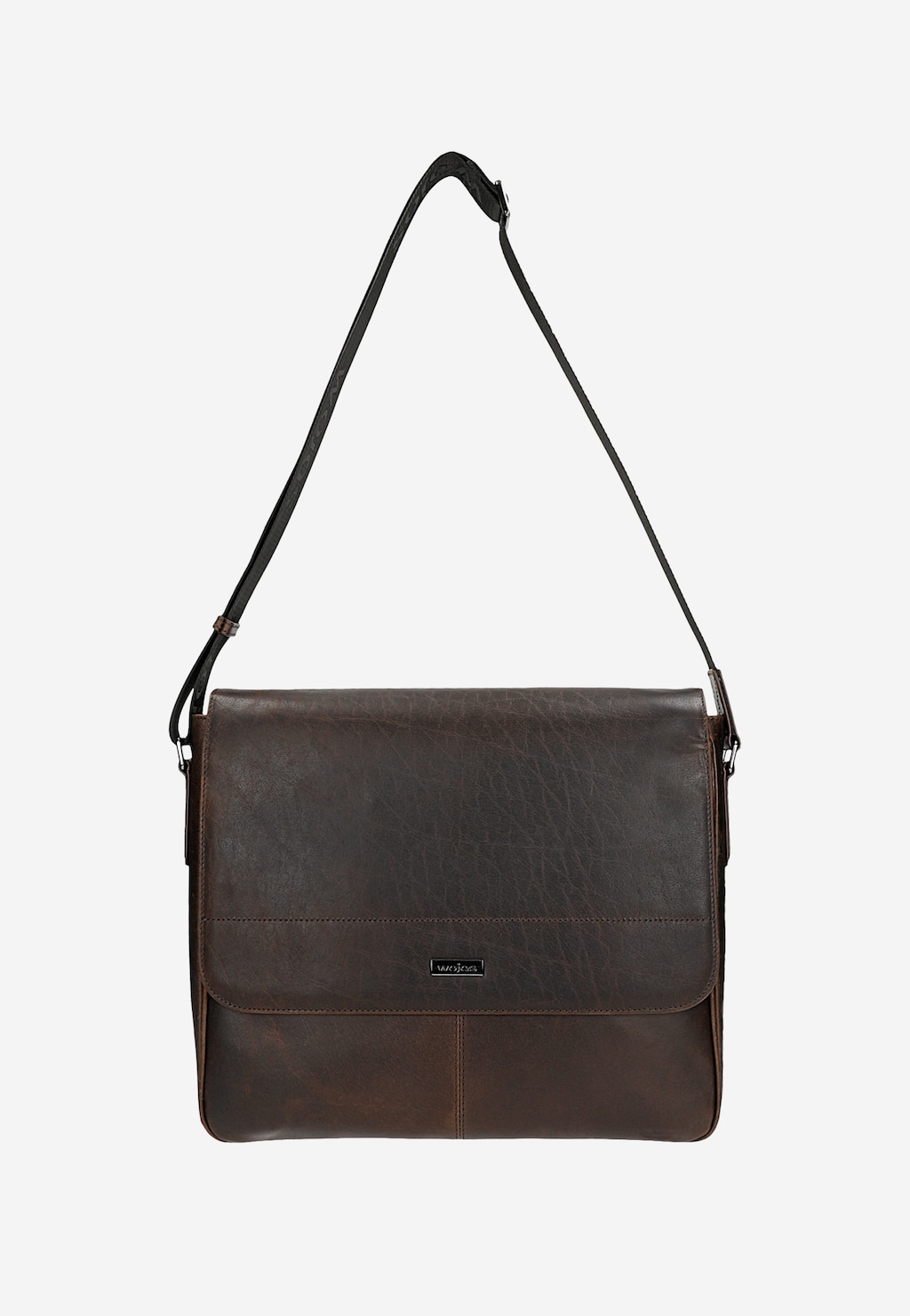 Duża torba męska na ramię z woskowanej skóry typu pull up 90025-42 Widok 5