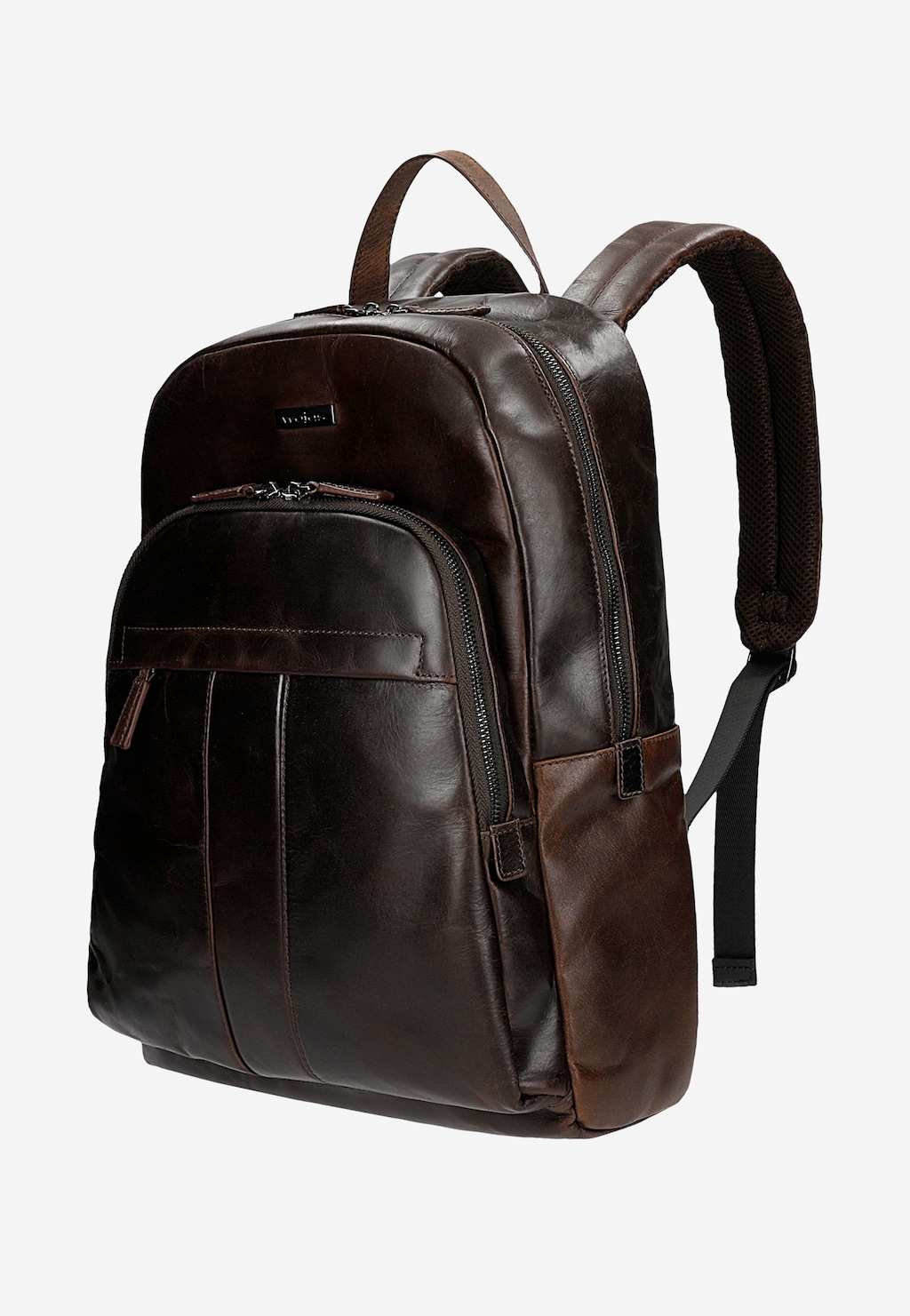 Duży brązowy plecak męski ze skóry licowej 80373-42 Widok 3