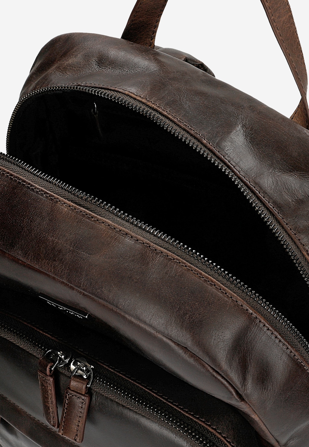 Duży brązowy plecak męski ze skóry licowej 80373-42 Widok 5