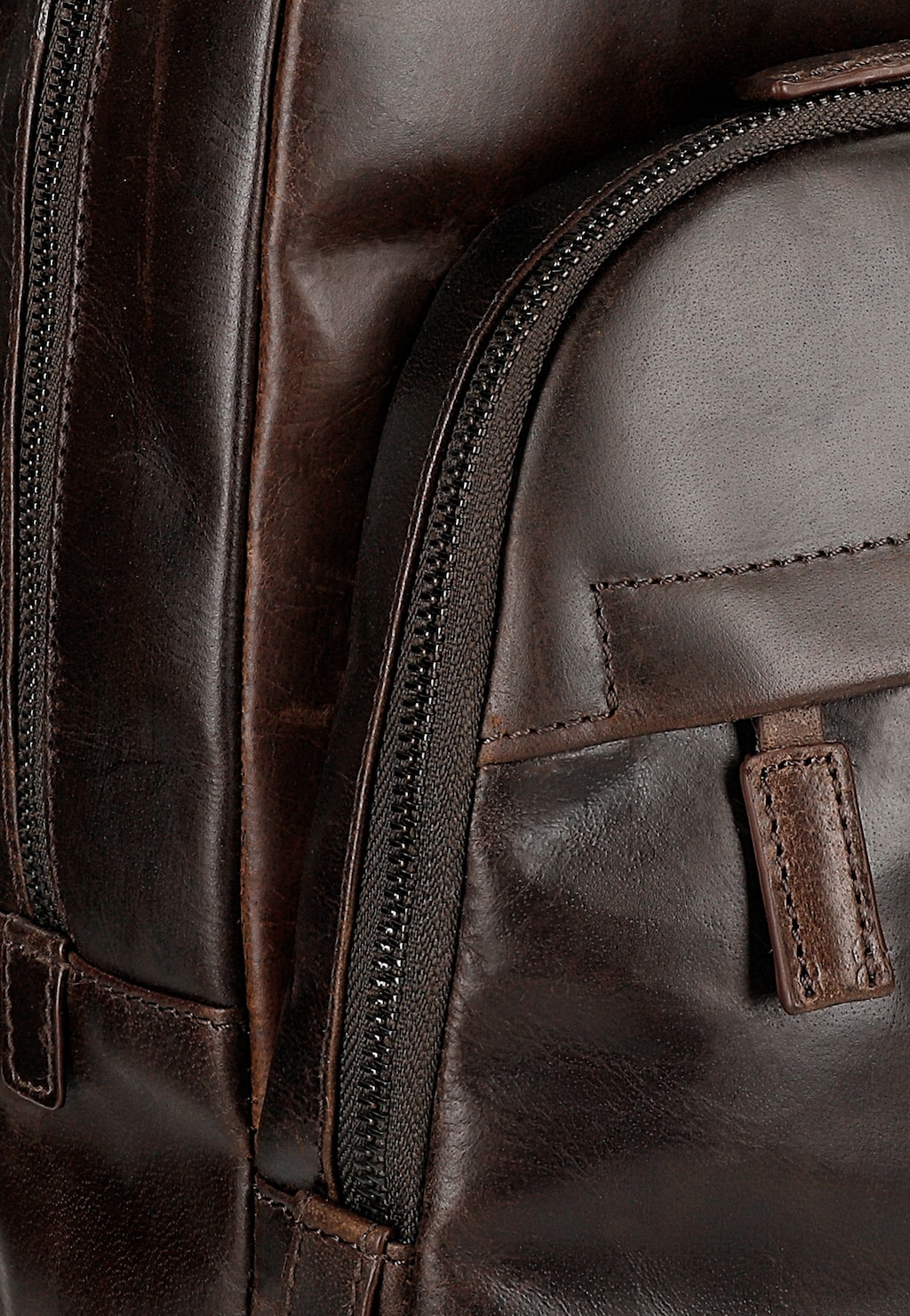 Duży brązowy plecak męski ze skóry licowej 80373-42 Widok 7