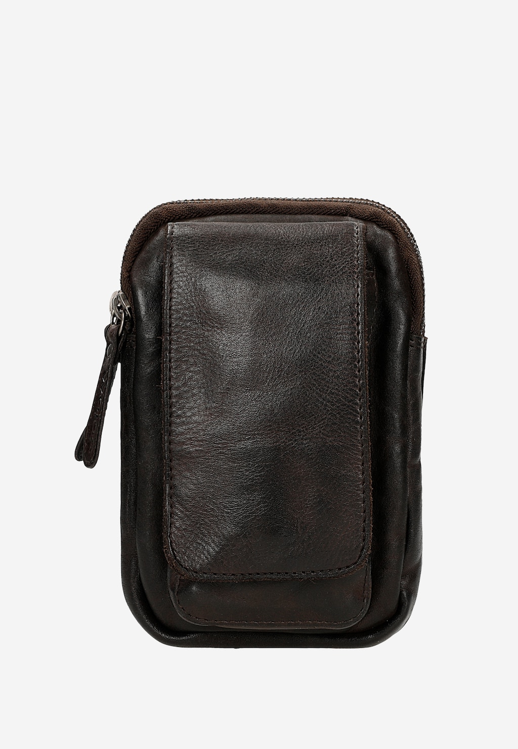 Malá tmavě hnědá kožená pánská taška 80353-52 Widok 2