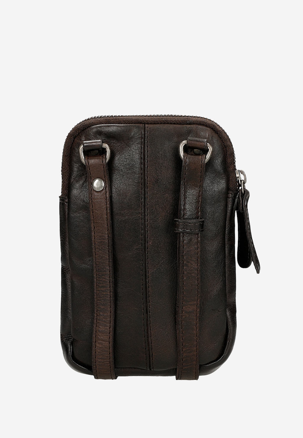 Malá tmavě hnědá kožená pánská taška 80353-52 Widok 4