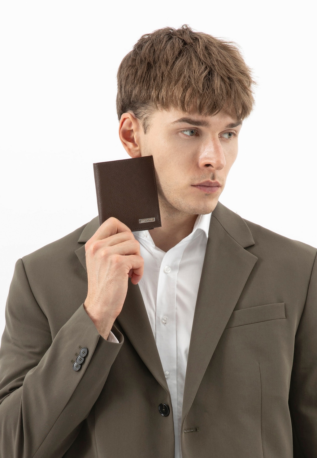 Elegancki brązowy portfel męski ze skóry licowej 91115-52 Widok 7