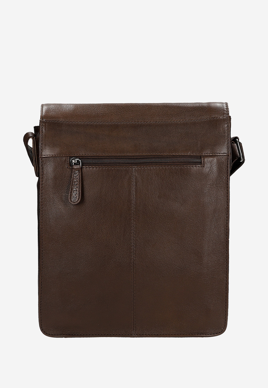 Hnedá kožená taška cez rameno 90027-52 Widok 4