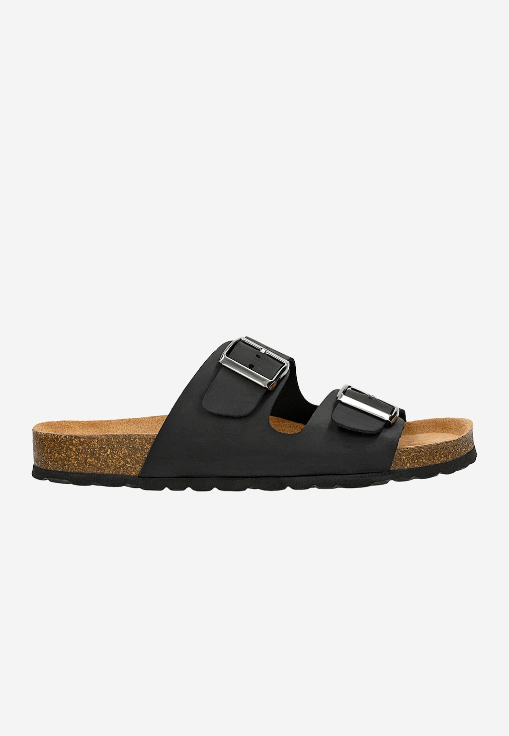 Černé pohodlné pánské pantofle na korkové podrážce 32020-91 Widok 2