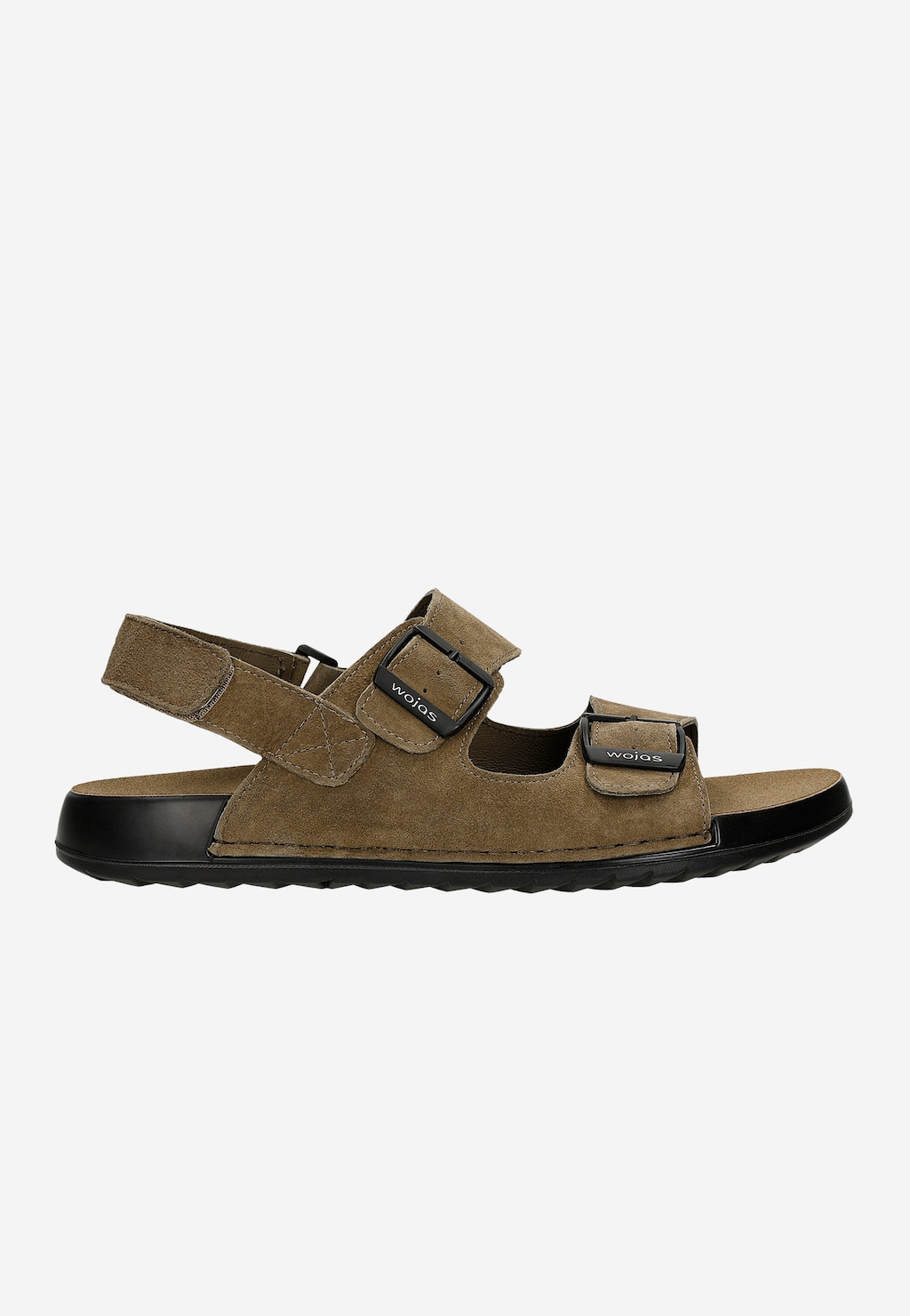 Beżowe sandały męskie z nubuku z linii Comfort 29020-24 Widok 2