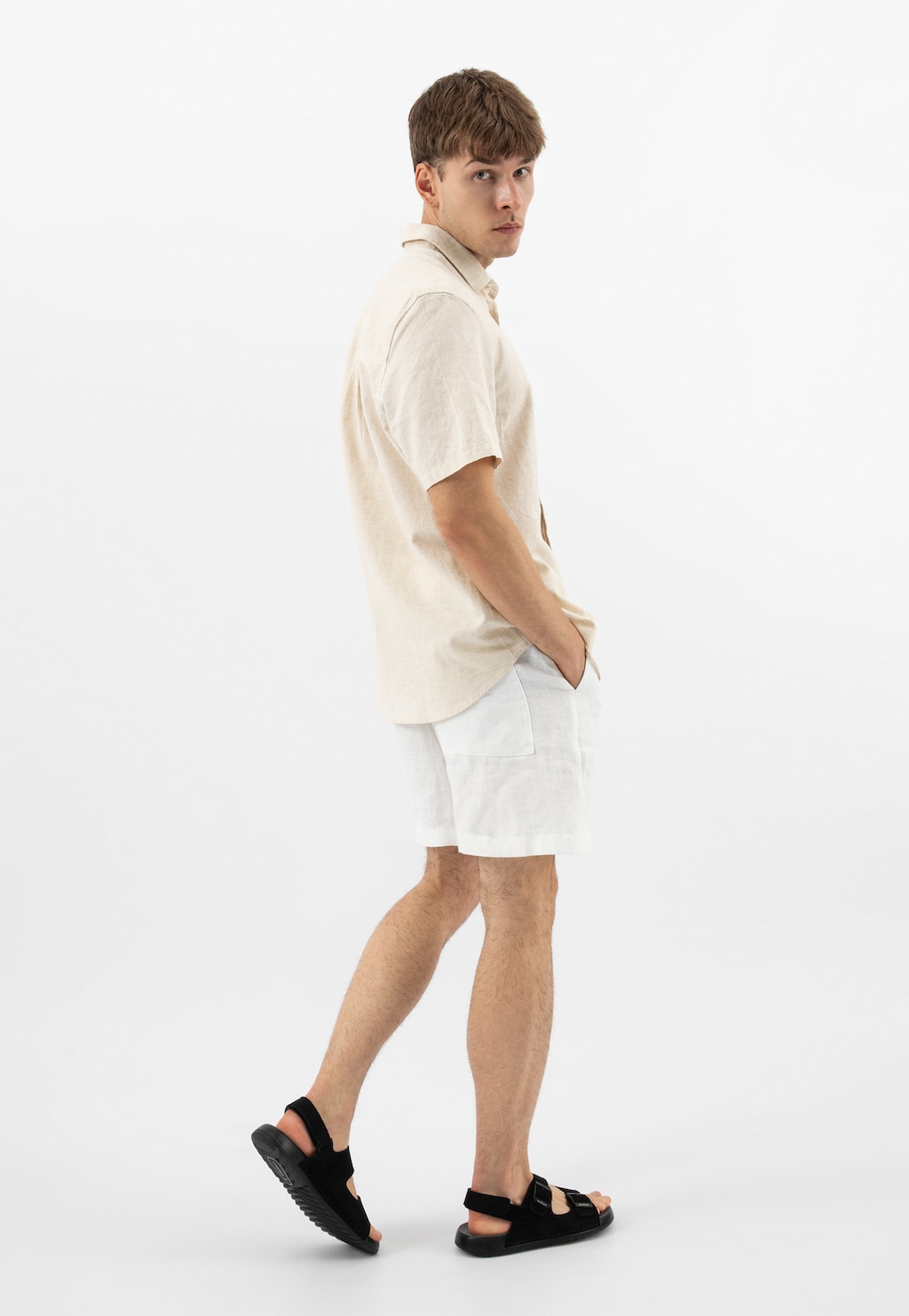 Černé pánské sandály z řady Comfort 29020-21 Widok 1