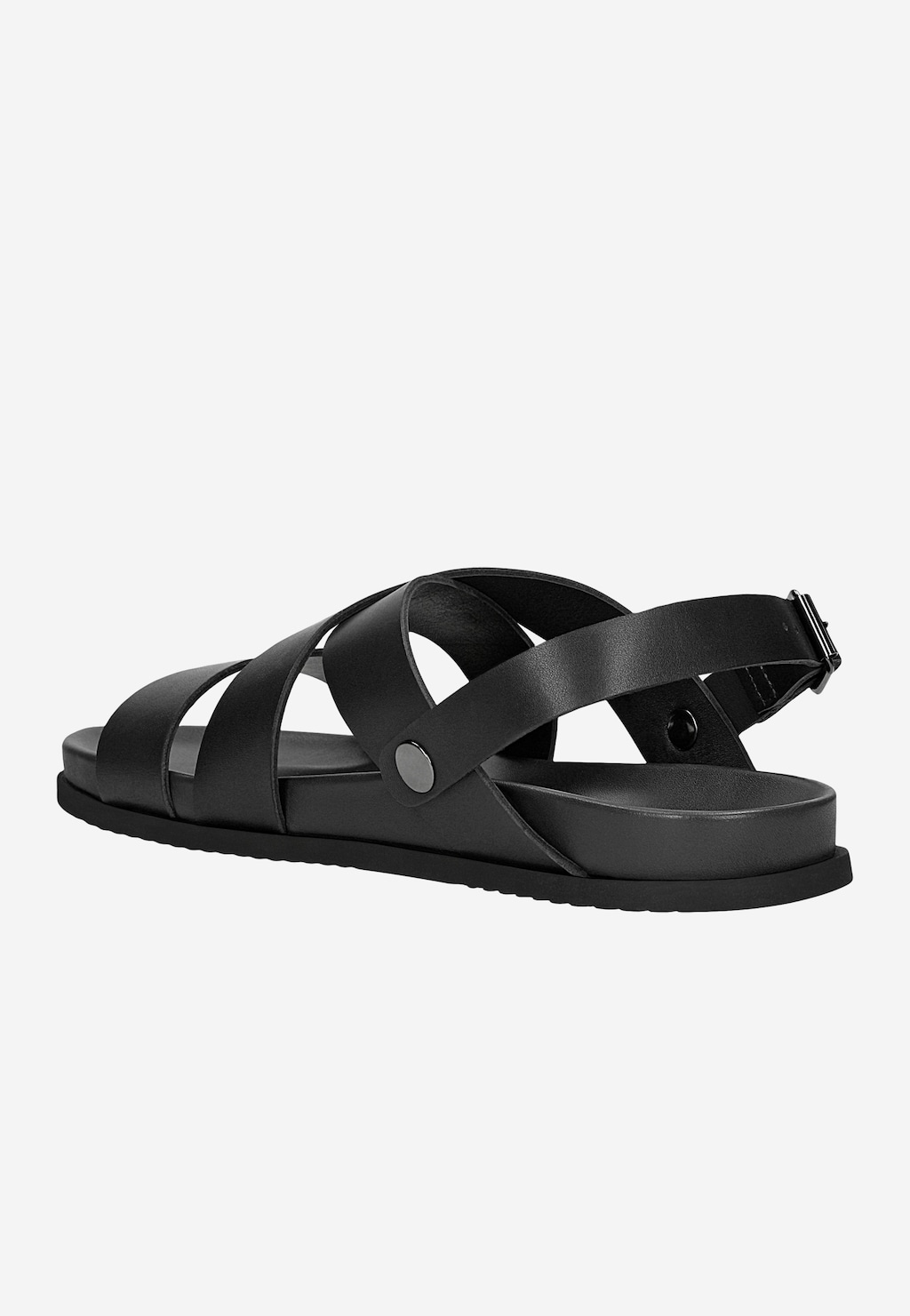 Czarne skórzane sandały męskie 29017-51 Widok 4