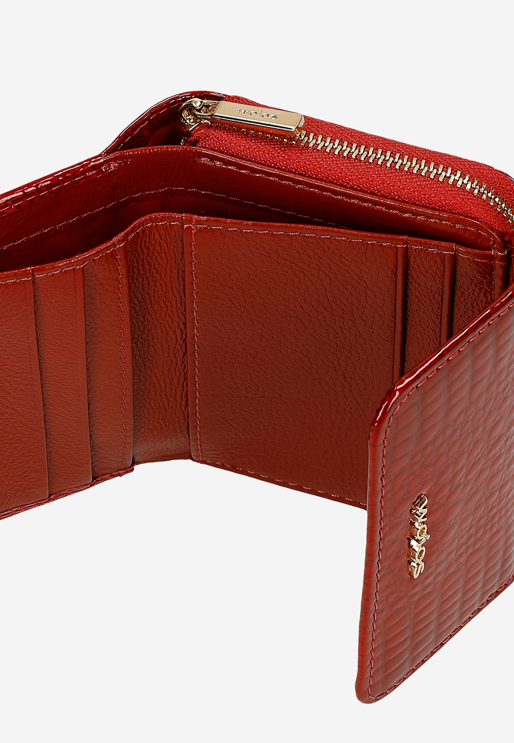 Malá červená dámská peněženka z lakované kůže 91021-75 Widok 6