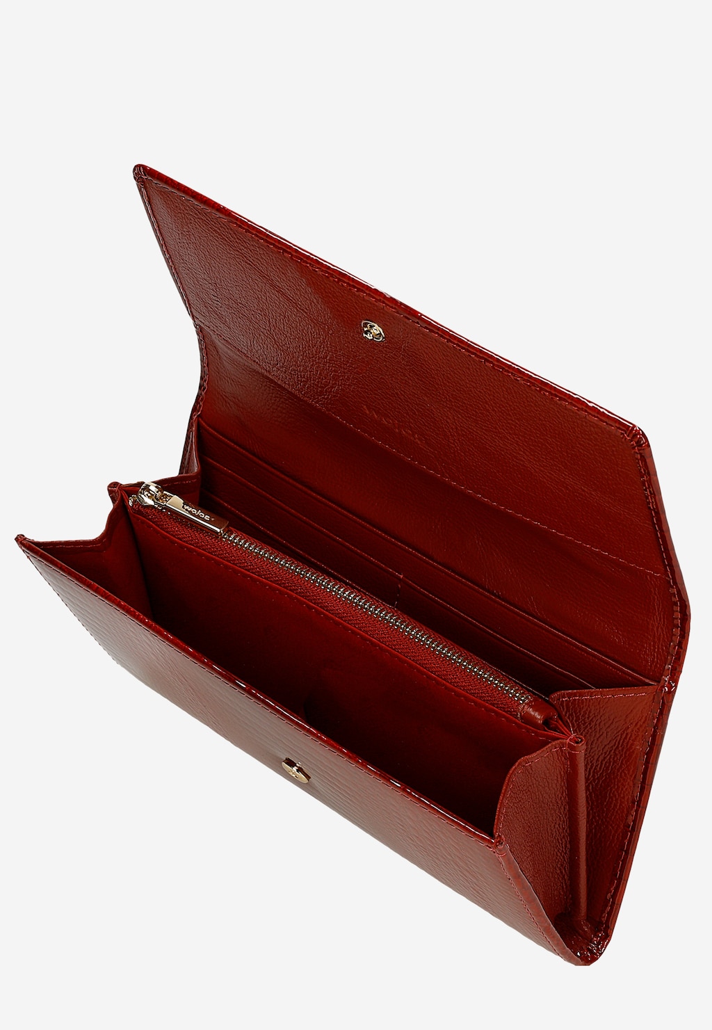 Červená lakovaná dámská peněženka 91058-75 Widok 4