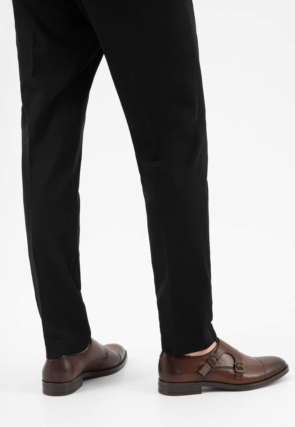 Brązowe wizytowe półbuty typu monki 10265-52 Widok 8