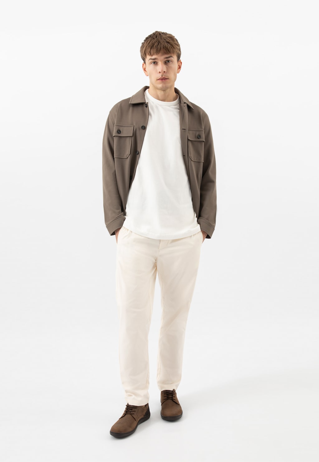 Hnědé šněrovací polobotky pánské 10266-82 Widok 10